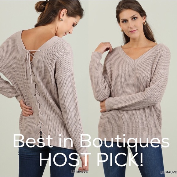 Lace up Cable Knit Sweater - Picture 4 of 4