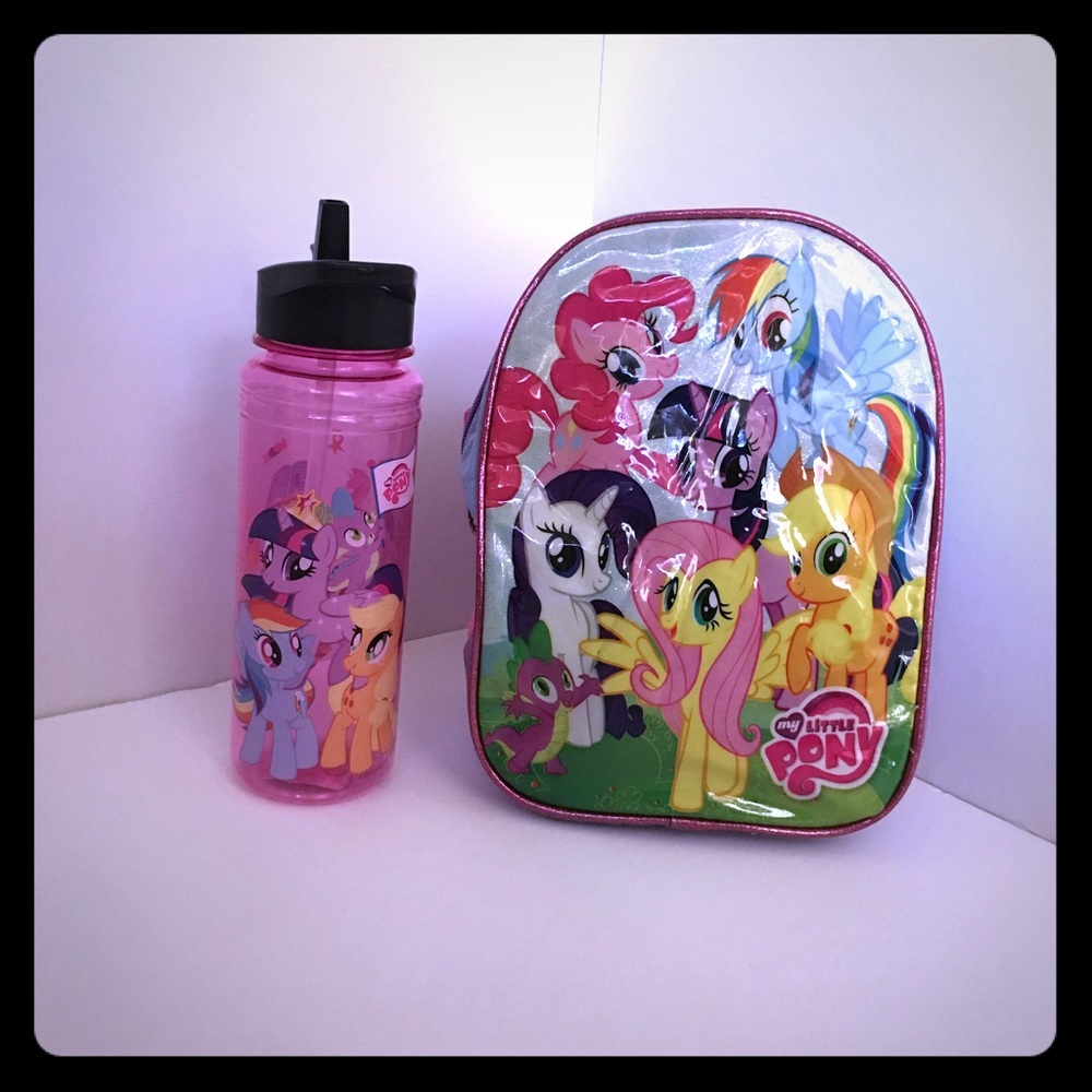 My little Pony Backpack and water bottle