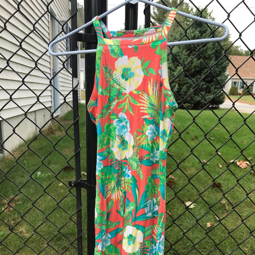 Halter Neck Floral Dress