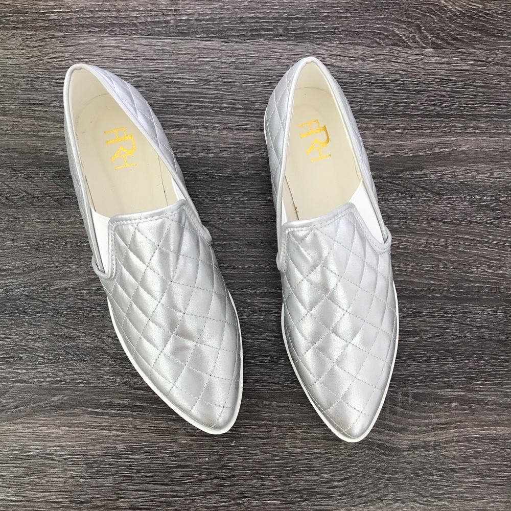 Metallic Silver Sneakers