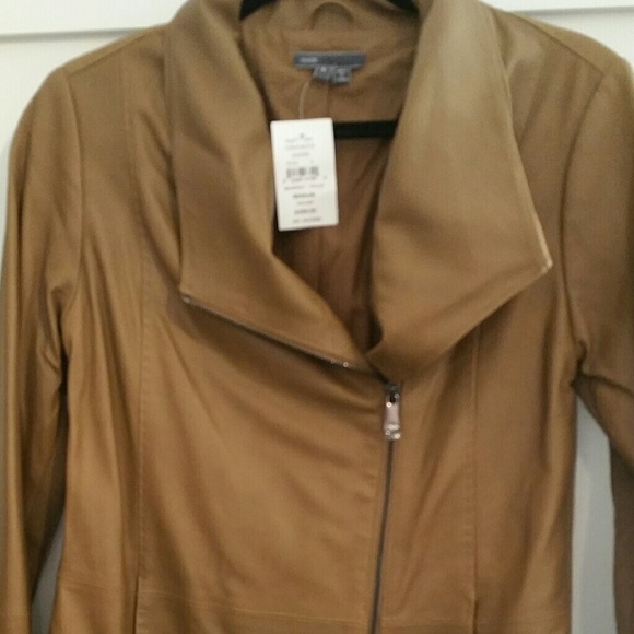 NWT VINCE Scuba Leather Jacket - Picture 5 of 8