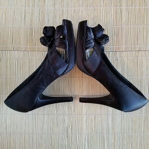 Deb Black Open-Toe Pumps