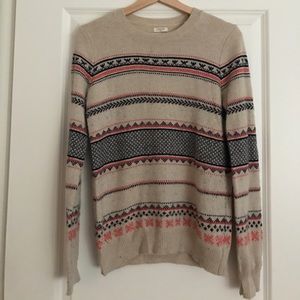 J. Crew Factory Warmspun Fair Isle Sweater