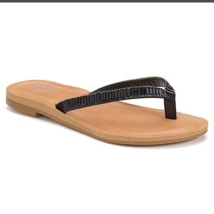 SO black rhinestone Women’s flip-flops