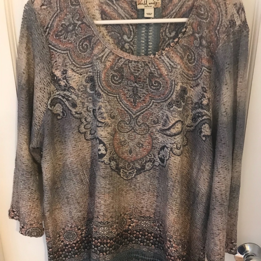 GORGEOUS World Unity Sweater! Very bohemian