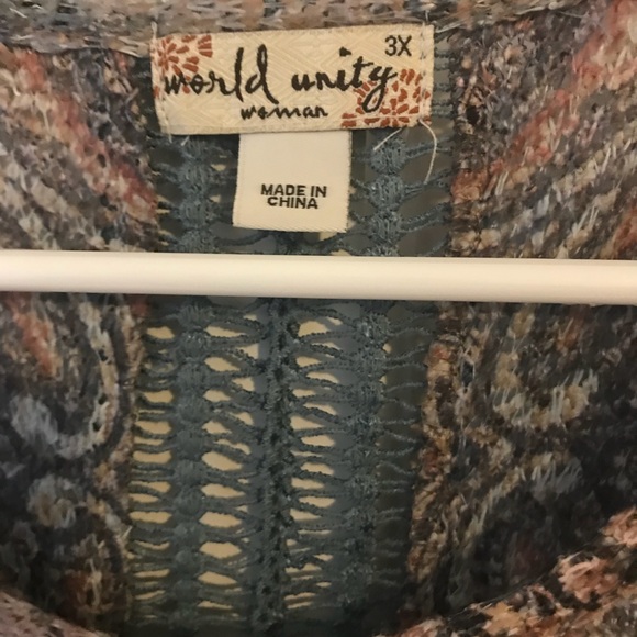 GORGEOUS World Unity Sweater! Very bohemian - Picture 4 of 4