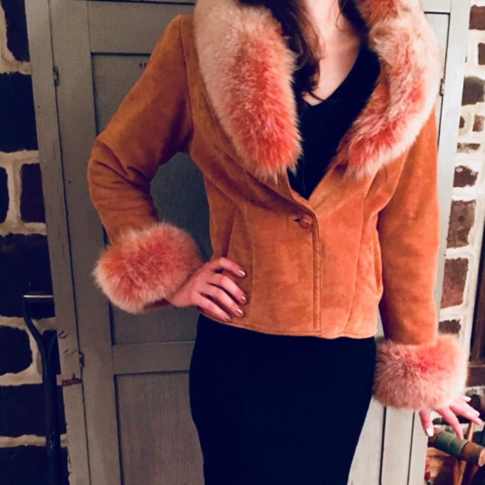 VTG Knoles & Carter Fur Trim Jacket