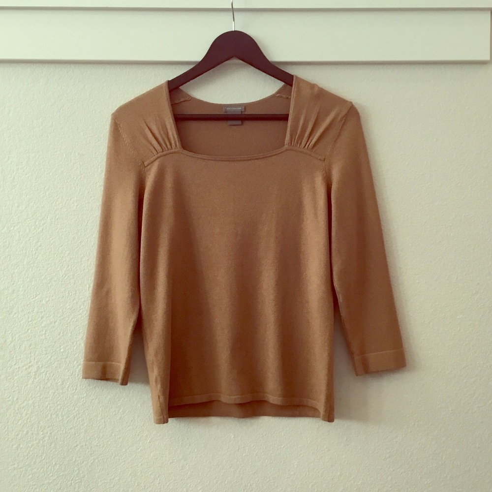 Ann Taylor Knit Brown Sweater Size M