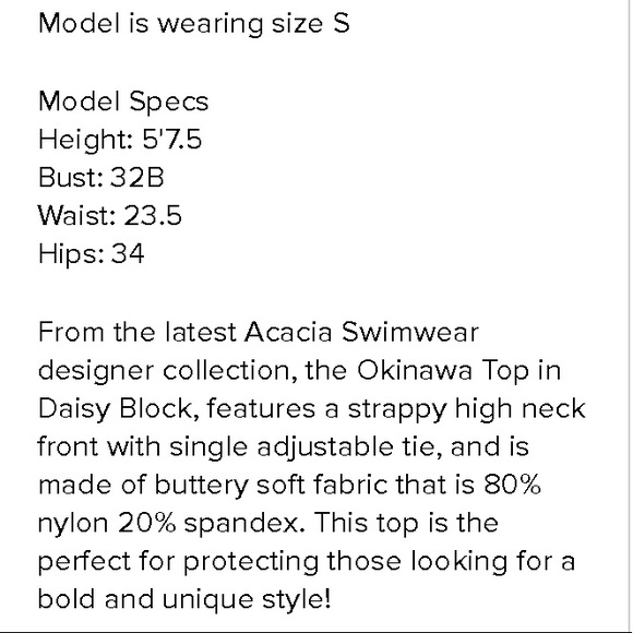 Acacia Bikini Okinawa top in daisy block - Picture 3 of 3