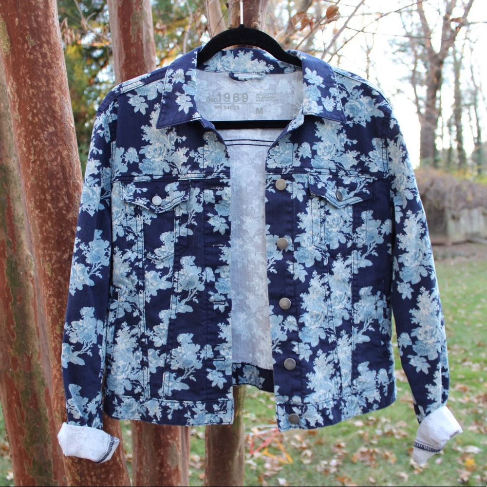 Gap 1969 Icon Floral Demin Jacket