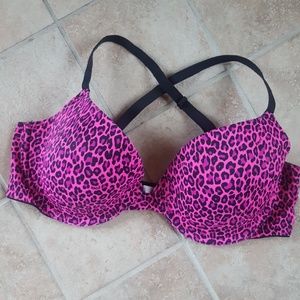 PINK reversible cheetah bra.