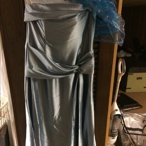 Silverish blue gown