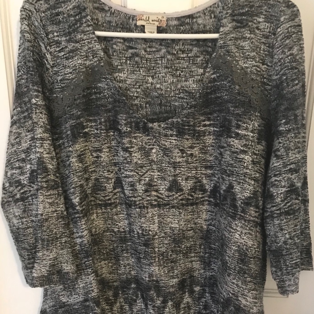 This sweater is a STUNNER!!! Black pattern.