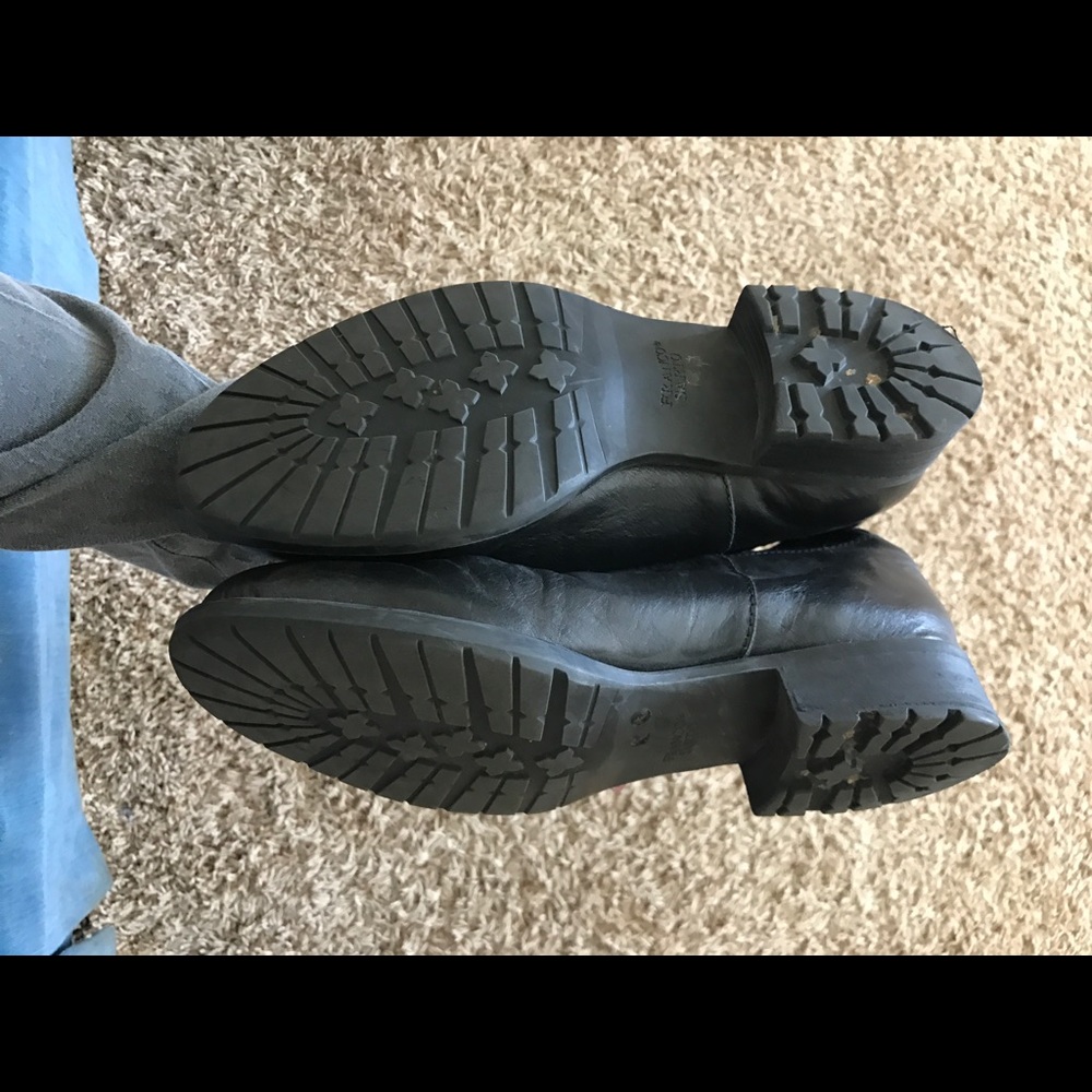 Franco Sarto Black Leather Boots Size 10.5 - Picture 8 of 8