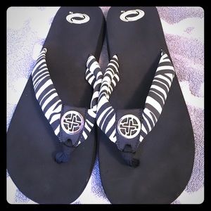 Cute Zebra print Flip Flops
