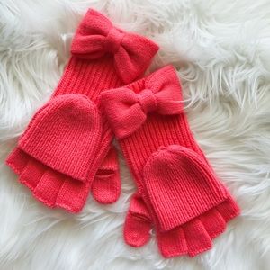 Kate spade Pink Knit Mittens / Gloves