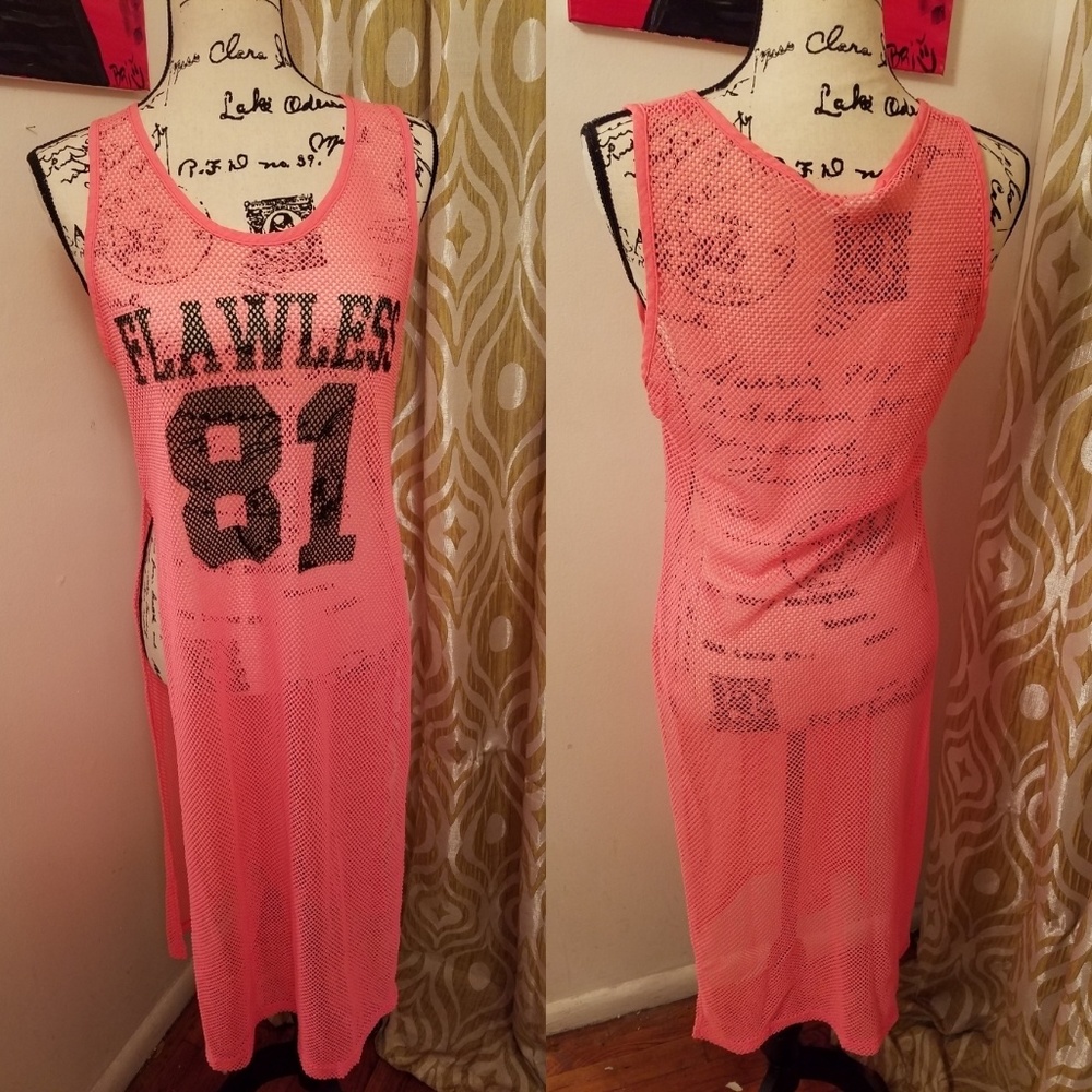 Cute Pink fishnet Shirt/dress