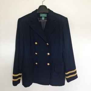 Navy Ralph Lauren Wool *2 PC*  Skirt Suit size 14