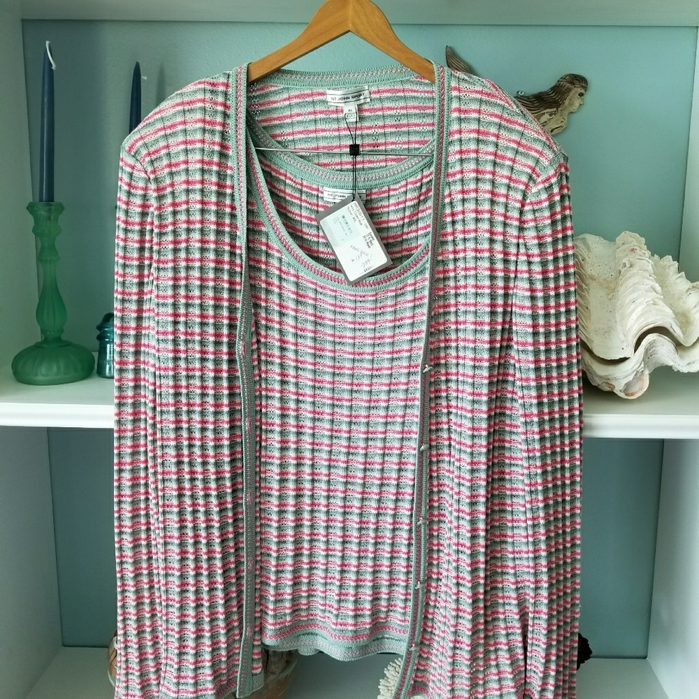 St John Sport Cardigan/Sleeveless Blouse combo