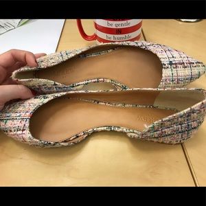 J. Crew Multi-Colored Tweed D'orsay Flats
