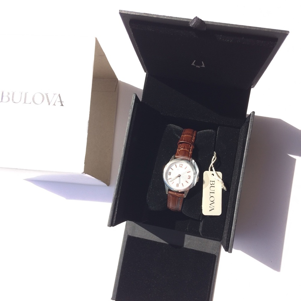 Bulova Corporate Collection brown strap watch
