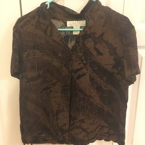 Black and Brown Button Down