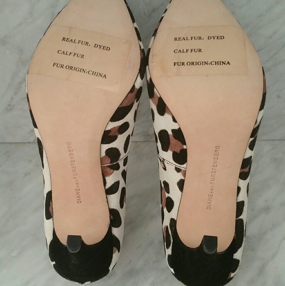 NWB DVF Alina Leopard Calf Hair Pump - Picture 7 of 8