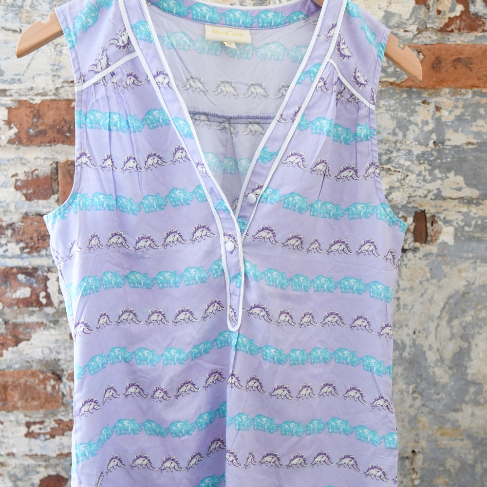 Dino print sleeveless top