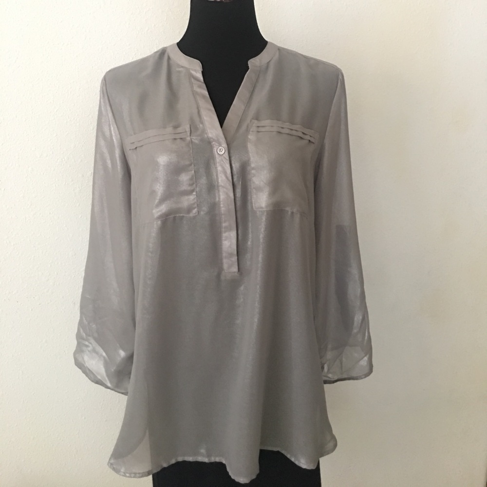 APT.9  Silver Shimmer Top