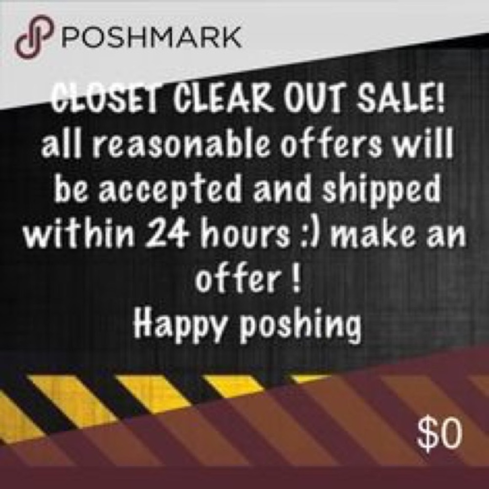 Closet clear out sale! reasonable offers accepted