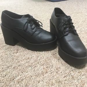 90s styled Platform Mary Janes
