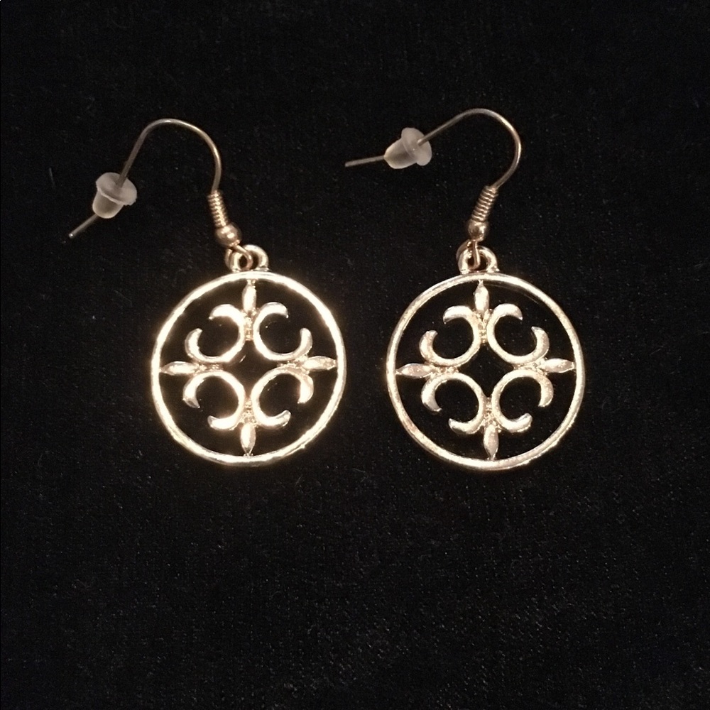 Silver drop earrings