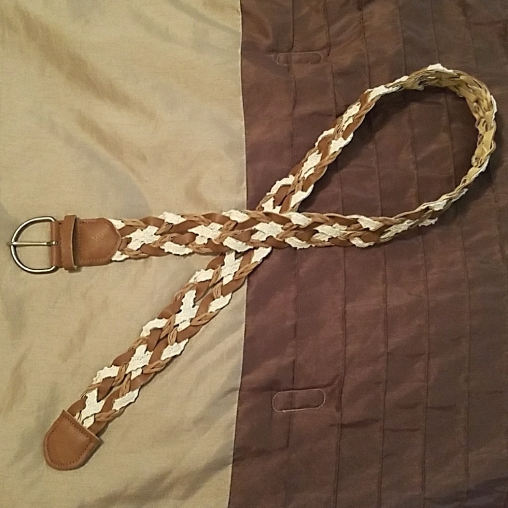 Braided leather belt.