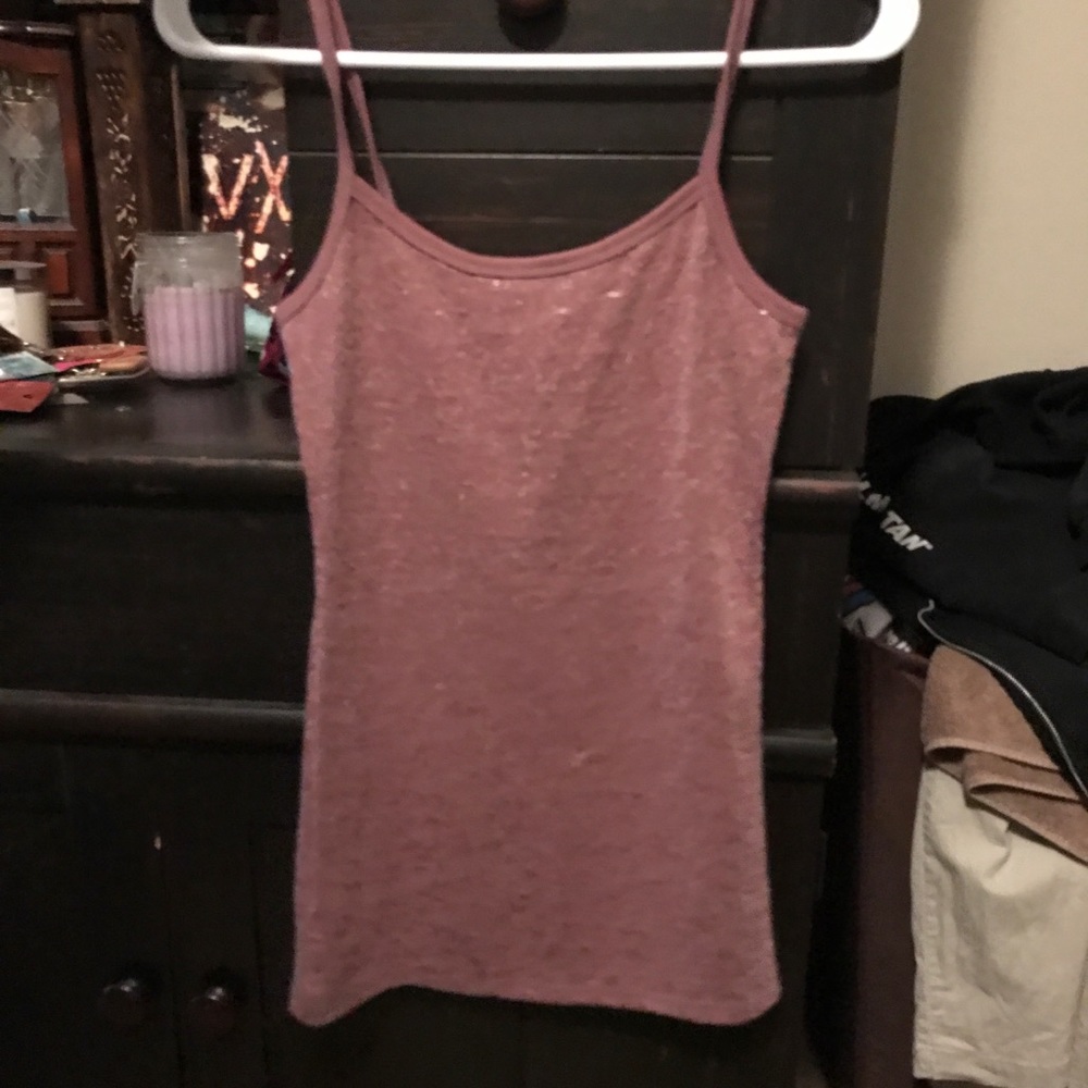 Maroon sequin tank