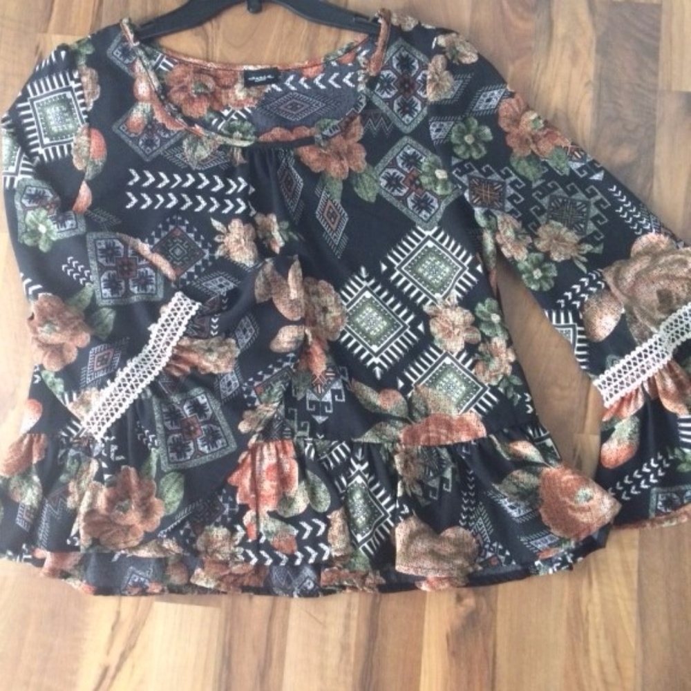 Aggie Poplin Top NWOT