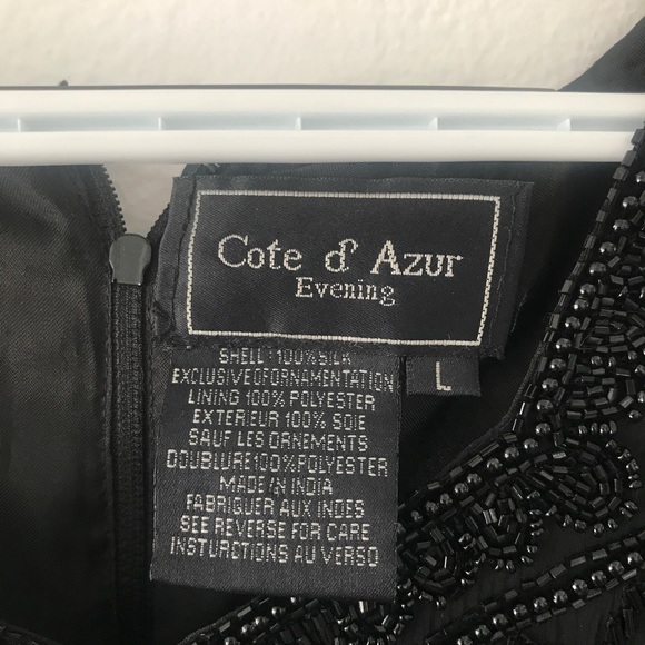 Vintage silk beaded blouse. Size Large - Picture 3 of 4