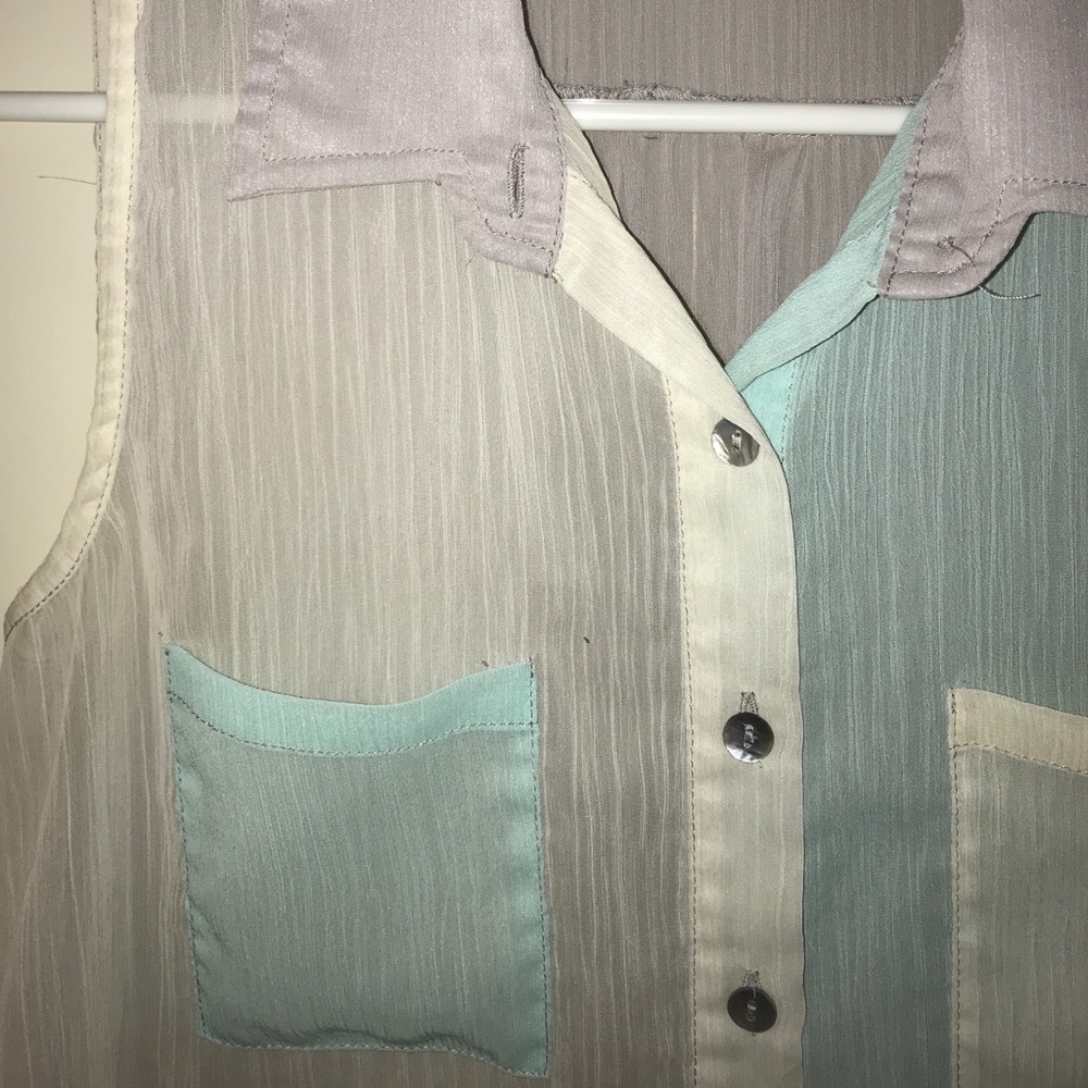 Cute sheer button down! - Picture 2 of 2