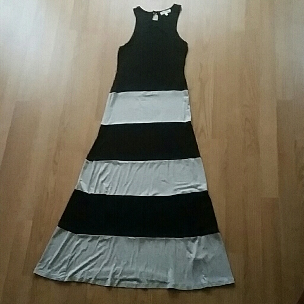 Black and Grey Maxi Dress NWOT