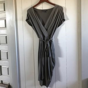 Grey Banana Republic Faux Wrap Dress