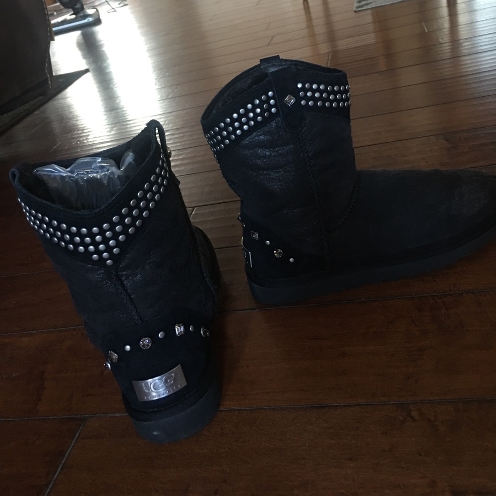 Brand new condition black studded UGG boots