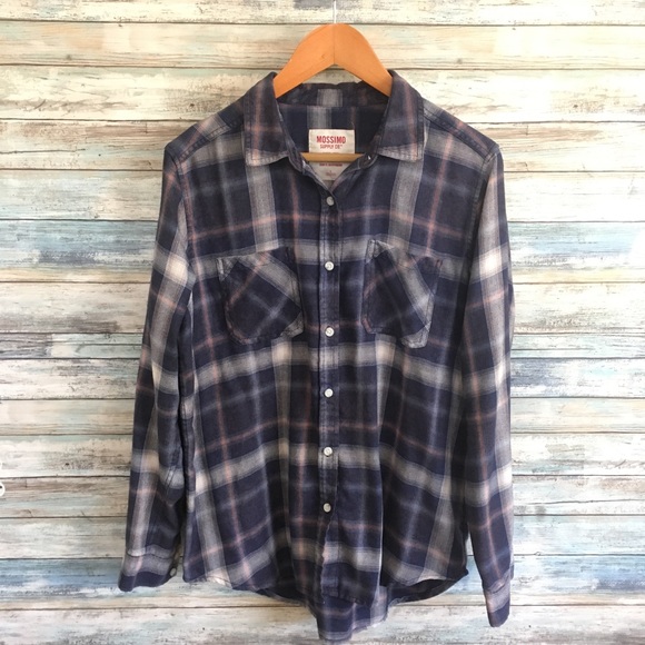Flannel Shirt/Tunic, Plaid, Large - Picture 1 of 3