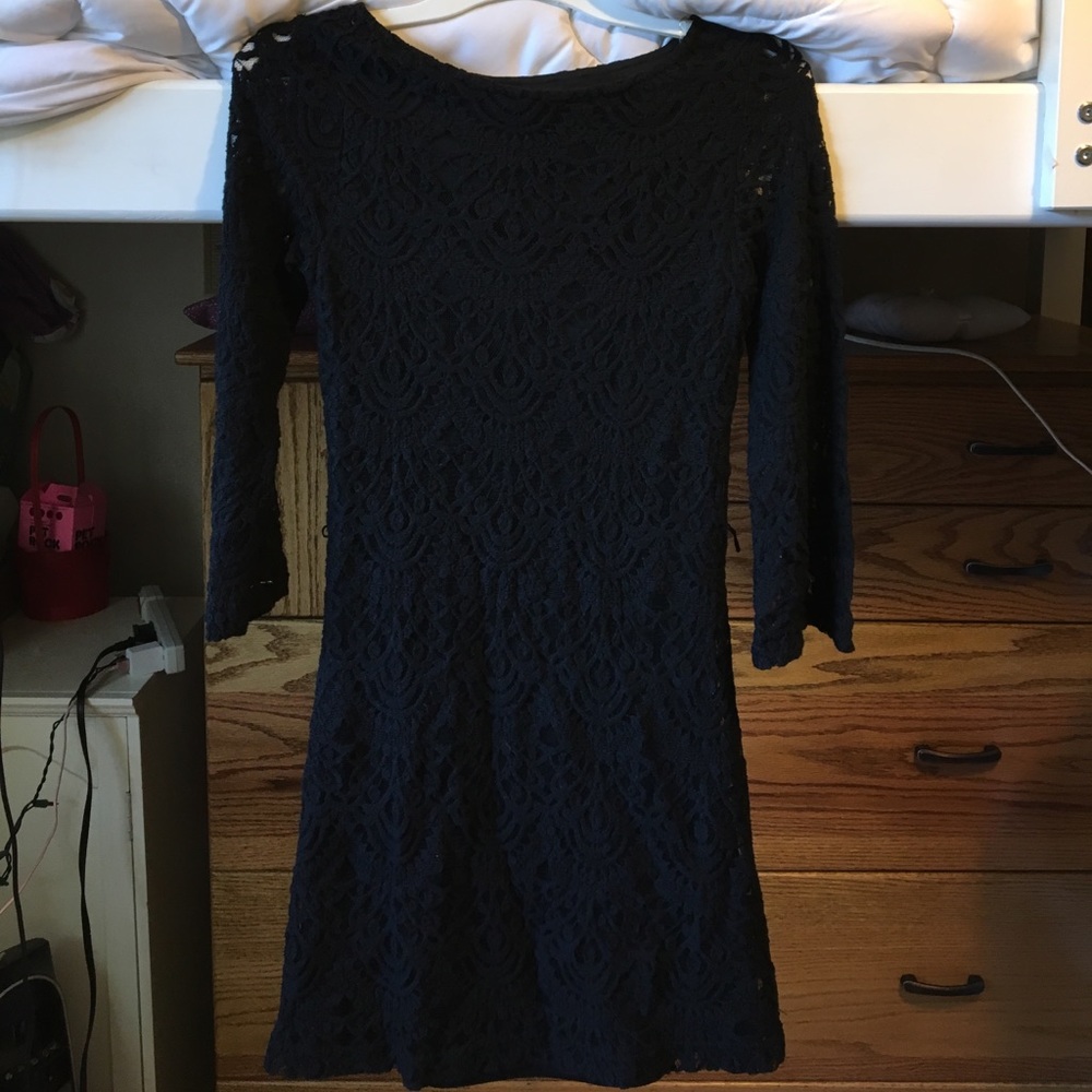 Black lace dress