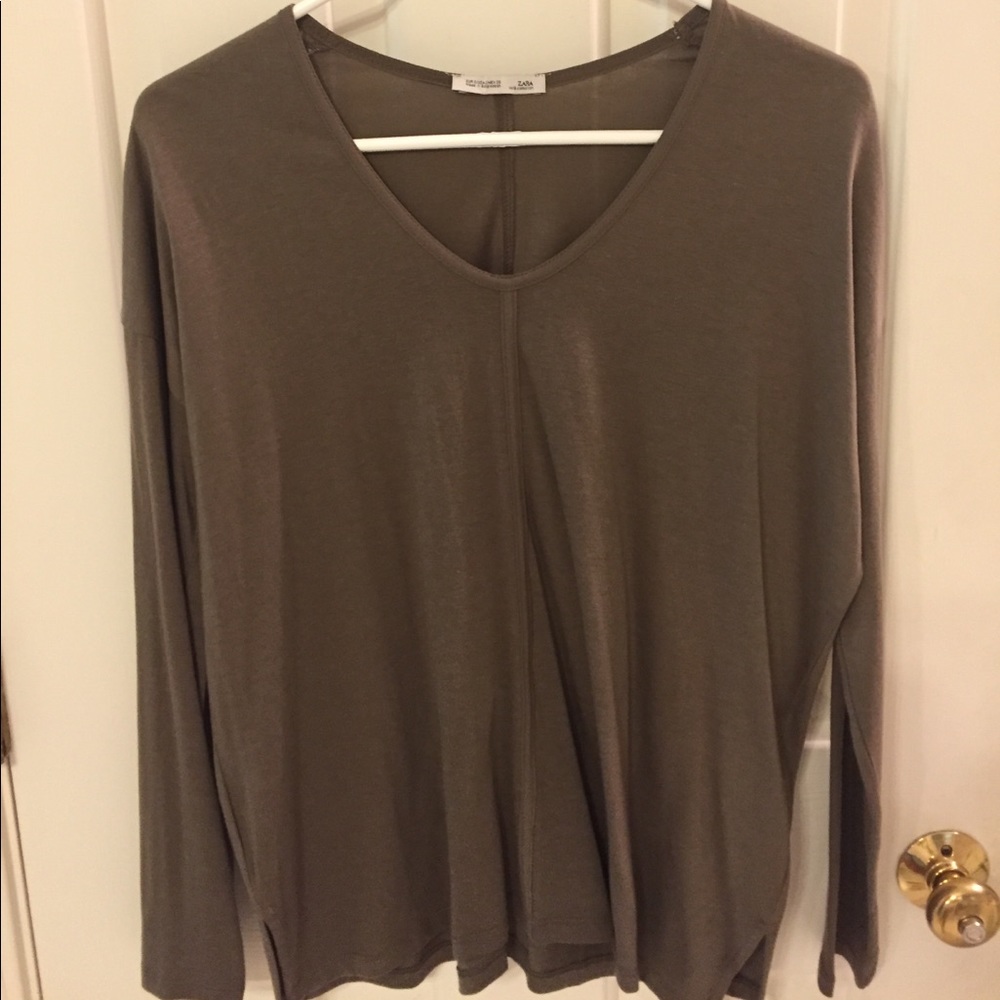Long sleeve Zara cotton top
