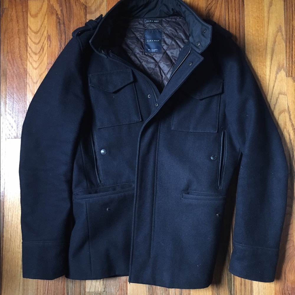 Zara Winter Coat, Wool Blend