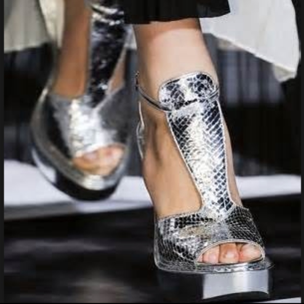 Viktor & Rolf NWT Metallic Platform Heels