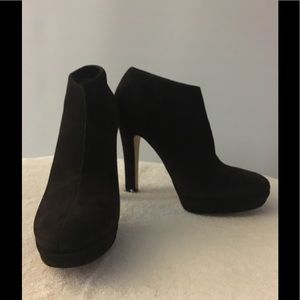 Chocolate Brown Suede Booties