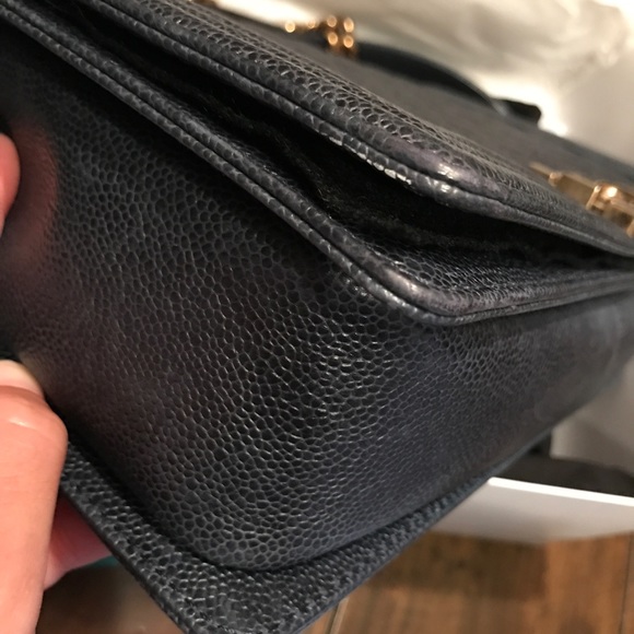 Pre-owned chanel navy new-medium boy bag - Picture 5 of 8