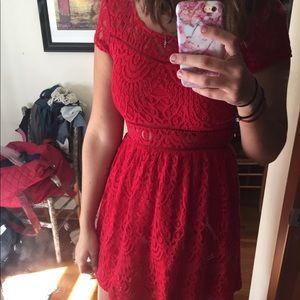 AWESOME‼️ Red H&M Lace Party Dress