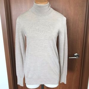 Banana Republic Merino Wool Tan Turtleneck