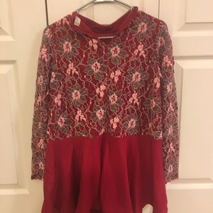 Red Lace Top